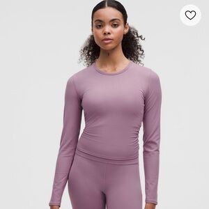 SOLD Lavender Lux Long Sleeve Ribbed Top - All It Takes Back Twist Ribbed